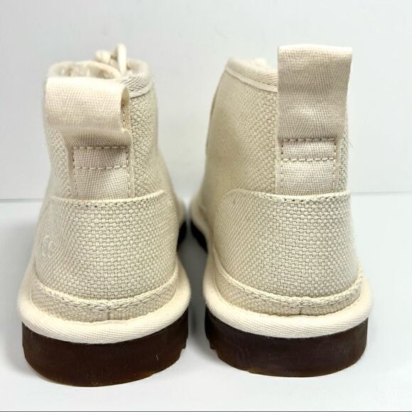 Mens UGG Neumel Natural Lace Up Hemp Canvas Chukka Boots in Natural 9 - Picture 4 of 10